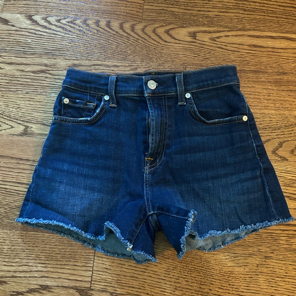 7 For All Mankind Blue Jean Shorts